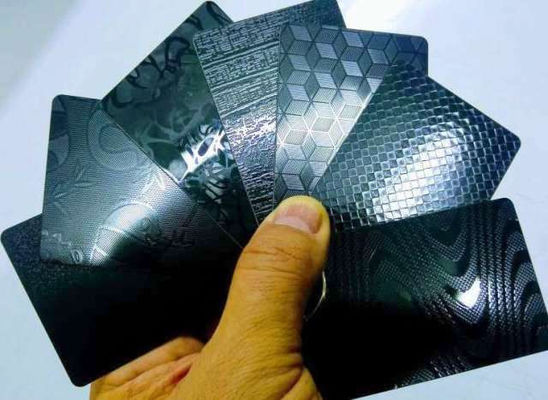 A3+ Größe Karte Lamination Stahlplatte Glanz Matte Seidenmuster Oberfläche Für die Produktion von Kunststoffkarten