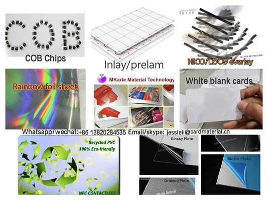 Schälfestigkeit 90° 300mm/min ≥6,0 N/cm PVC-beschichtete Überlagbleche Alterungszeit &gt;200 Stunden Smart Card Material