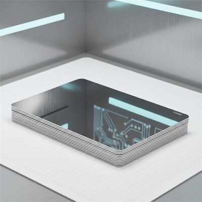 0.4-1.0mm Dicke Edelstahl 430BA Schichtstahlplatte mit glänzender Oberfläche auf beiden Seiten für die Smart Card-Produktion