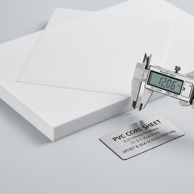 0.12-0.76mm Dicke Matte Seiten PVC-Kernblatt mit 77 + 2 °C Vicat-Punkt für Offset- und Siebdruck