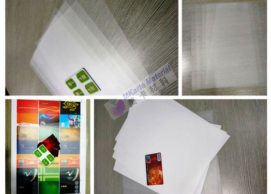 PETG beschichtete Blatt des Überlagerungs-klares Plastikpet/petg für Kreditkarte