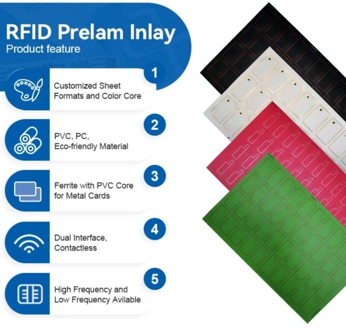 IC Fudad F08 Chip PVC RFID Smart Card Inlay / Prelam Sheets für die Produktion von RFID-Karten