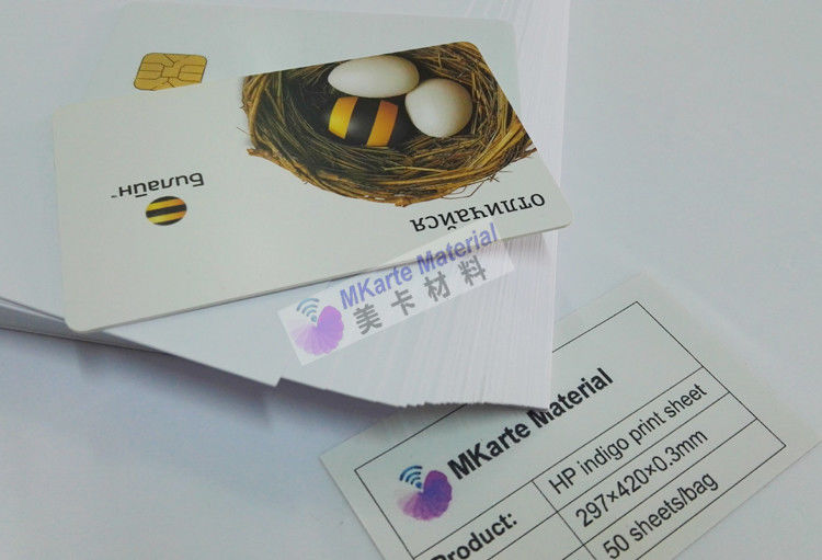 A4 A3 Größe 0,15-0,4 mm Weißfarbiges PVC-Kartendruckblatt für Smartcard-Drucker